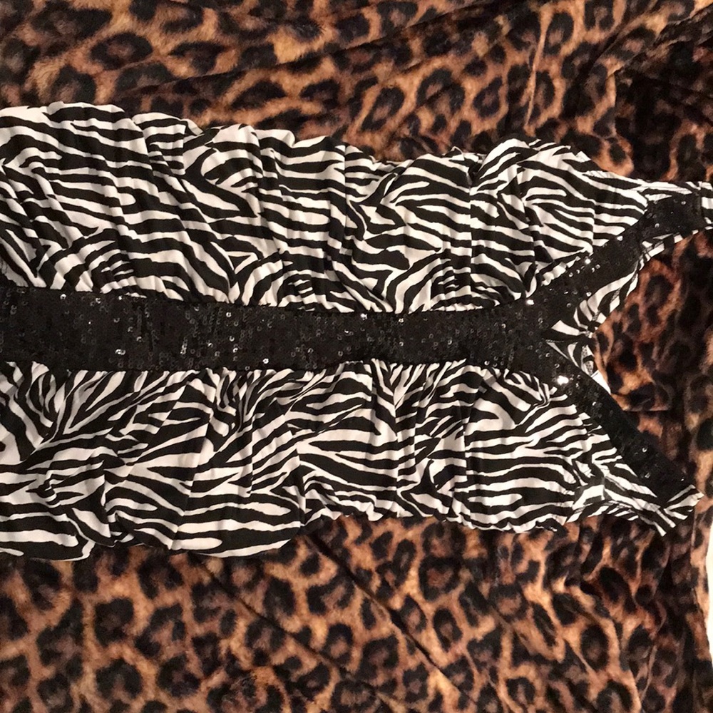 Sexy Zebra Print Blouse